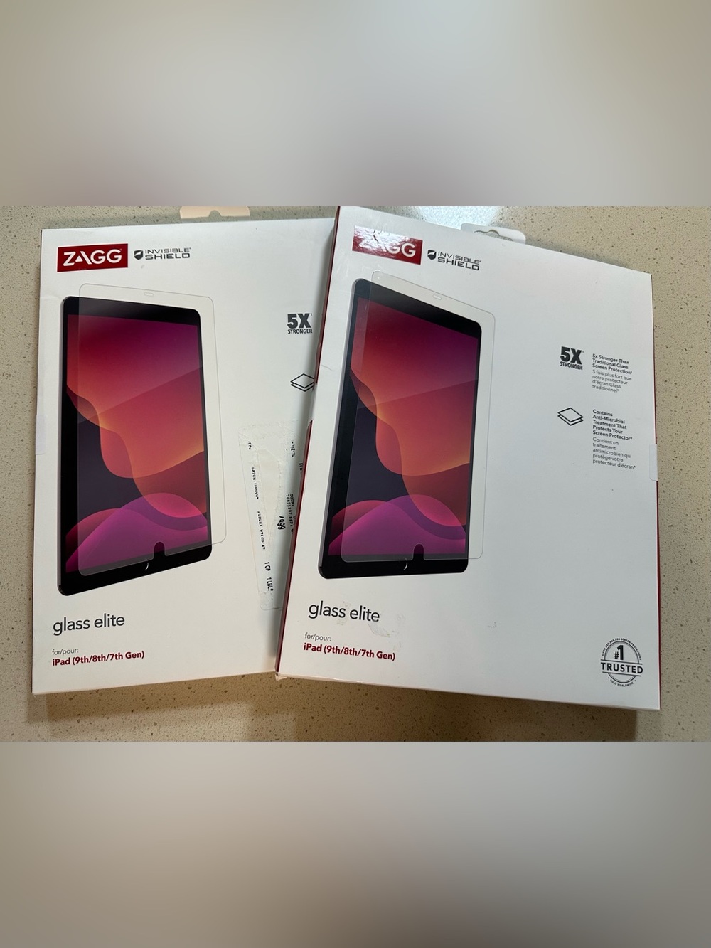 ZAGG Glass Elite Screen Protector Set of 2 for iPad 9th 8th 7th Generation NWT
